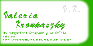 valeria krompaszky business card